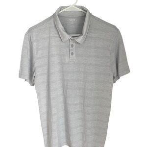 Old Navy Gray Polo Shirt Classic Collar Relaxed Fit